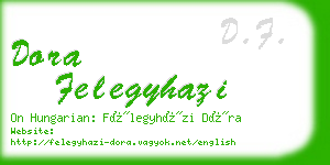 dora felegyhazi business card